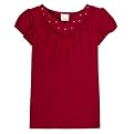 Girls' Xhilaration&reg; Short-Sleeve Studded Fashion Top - Red