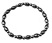 Genuine Oval Magnetic Hematite Anklet, 9.5 Inches
