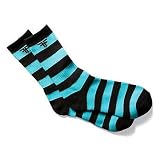 Fallen Trademark Striped Men's Socks - One Size Fits All - Black / Turquoise
