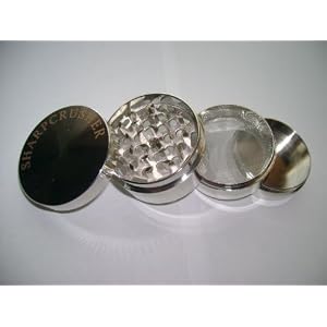 NEW Space Metal Tobacco Herb Grinder w/ Pollen Case 4 Parts NEW Space Metal Tobacco Herb Grinder w/ Pollen Case 4 Parts