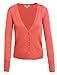 LE3NO Womens V Neck Raglan Cardigan Sweater