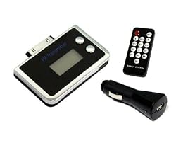 GSI Super Quality Mini FM Transmitter/Modulator + Car Charger Cigarette Lighter Port Kit + Full Function Remote Control - LCD Display, For Apple iPhone 3G/3GS/4G, iPod Nano, Touch, Video, Classic