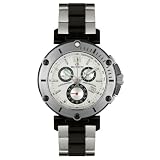 Burett Mens Continent Collection Black and Stainless Steel Chronograph Diver Watch #B4203LSSA by Burett