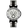 Burett Men's B4203LSSA Continent Collection Black and Stainless Steel Chronograph Diver Watch