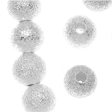 Silver Plated Stardust Sparkle Round Beads 6mm (50) 36130 ~ Beadaholique