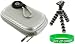 Hard Carrying Case (Candy Silver) and Premium Tripod for Kodak Zx1 HD Pocket Video Camera Black