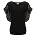LILBETTER Women's Loose Casual Short Sleeve Chiffon Top T-shirt Blouse