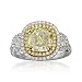 3.04ct Fancy Yellow Diamond Engagement Ring, 1.03ct t.w. Diamonds. Size 7