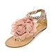 TAOFFEN Women HOT SALE High Quality Dress Shoes Sexy Women's Fashion Flower Flat Sandals