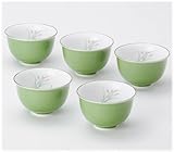 【有田焼 湯呑】 若草ラン  仙茶揃 〔キャッシュバックキャンペーン対象商品〕