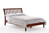 Queen Nutmeg Platform Bed (Cherry) (41.375"H x 64.875"W x 89.30"D)