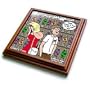 Lava Lamps On First Date - 8x8 Trivet With 6x6 Ceramic Tile