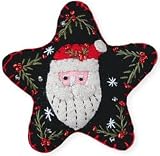 Appliqued Felt Ornament - Wide Beard Santa