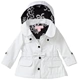 London Fog Baby-girls Infant Belted Trench Coat, White, 18 Months