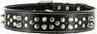 Kakadu Pet Punk Pooch Leather Studded Dog Collar, 1 1/2" x 27 1/2", Black
