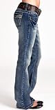 Wallflower Junior Belted Legendary Bootcut Jeans in Dark Potassium Wash