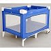 L.A. Baby Large Commercial Play Yard with Wheels (Blue) (30.5"H x 30.5"W x 43.5"D)
