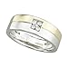 14K Two Tone Gold 0.08 ct. Bezel Set Diamond Wedding Ring
