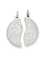 Sterling Silver 2 piece Best Friend Disc Charm
