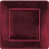 Burgundy Square Charger