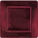 Burgundy 12 Square Metallic Charger