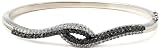 Sterling Silver 1 1/2 cttw Black and White Diamond Twist ...