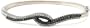 Sterling Silver Black and White Diamond Twist Bangle Bracelet (1 1/2 cttw)