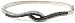 Sterling Silver 1 1/2 cttw Black and White Diamond Twist Bangle Bracelet
