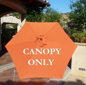 9ft Umbrella Replacement Canopy 6 Ribs in Terra Cotta (Canopy Only)