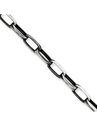 4.8mm, Sterling Silver, Antiqued Oval Link Chain, 8.5 inch