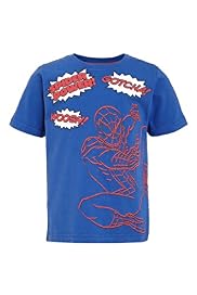 Crew Neck Pure Cotton Spiderman Print T-Shirt