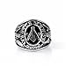 OAKKY Jewelry Mens Stainless Steel Domineering Vintage Freemason Masonic Rings