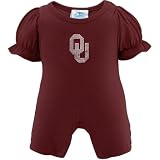 NCAA Oklahoma Sooners Infant Girls Crimson Rhinestone Romper (0-3 Months)