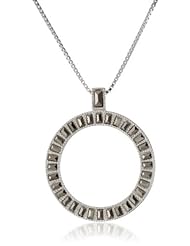 Judith Jack "Flamenco" Sterling Silver and Marcasite Circle Drop Pendant Necklace, 18"