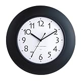 Chaney Instruments 11.5-Inch Black Set & Forget Wall Clock