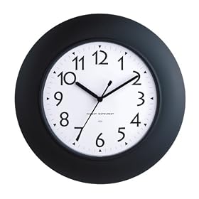 Chaney Instruments 11.5-Inch Black Set & Forget Wall Clock