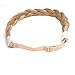 TY.HERMENLISA Chunky Synthetic Hair Braided Headband Classic Wide Plaited Braids Elastic Stretch 3 strands Hairpiece Women Beauty Accessory, 50g, Vanilla Blonde
