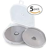 Rotary Cutter Blades 45mm 5-Pack From Aurora Arts - Fits Fiskars and Olfa