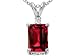 8.35 cts 925 14k Gold Plated Silver Genuine Lab Created Ruby Pendant