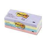 Post-it Notes, Original Pad, 1.5X2, Assorted Pastel Colors, 12 Pads/Pack MMM653AST