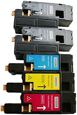 Compatible Toner Cartridge Replacement for Dell 1250 (2 Black, 1 Cyan, 1 Yellow, 1 Magenta, 5-Pack)