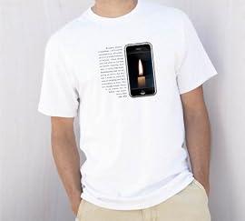 Steve Jobs Quote Candlelight iPhone on a White Vapor Apparel T-Shirt LARGE