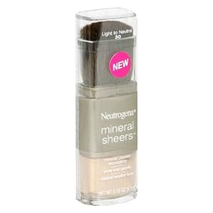 Neutrogena Mineral Sheers Mineral Powder Foundation, 30 Light to Neutral (View amazon detail page)
