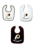 Washington Redskins 3 Pack Snap Bib Set