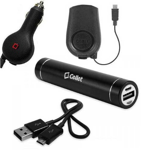 Sonim XP Strike USB 2 in 1 Power Bank With Flashlight Black With Retractable Car Charger And Folding Blades Home AC Charger Combo Pack
