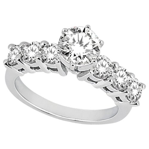 Buy Seven-Stone Diamond Engagement Ring in Palladium (0.30 ctw)