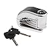 Anti Thief Sound Security Alarm Electron Disc Brake Lock 6mm Pin for Motorcycle Motorbike Safety Sport Racing Bike (Silver)