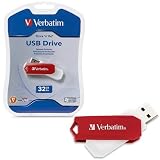 Verbatim 96806 32GB Store n Go Swivel USB Drive (Red)