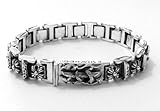 Rare Men's Bali 925 Sterling Silver Art Bracelet 8 1/4''