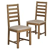 2 Bailey Ladder Slat-Back Dining Chairs